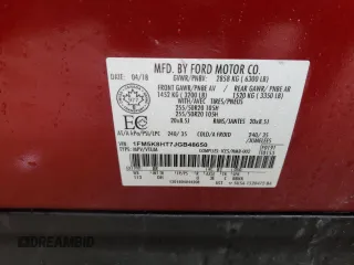 2018 Ford Explorer Platinum with VIN 1FM5K8HT7JGB48650, listed as a Copart auction lot 58168205 with 136,494 mi miles and Clean title. Bid and sale history available at DreamBid. Image 13.