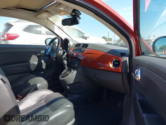 2012 FIAT 500 Gucci with VIN 3C3CFFER8CT370548, listed as a IAAI auction lot 42028846 with 74,091 mi miles. Bid and sale history available at carsss.com. Image 5.