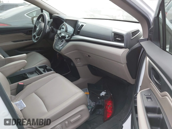 2024 Honda Odyssey EX-L z VIN 5FNRL6H67RB045588, wystawiony jako IAAI lot #41058931 z przebiegiem 4 440 mil mil oraz . Historia ofert i sprzedaży dostępna na DreamBid. Obrazek 5.