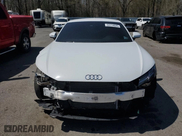 2022 Audi TT with VIN TRUAEAFV4N1005885, listed as a Copart auction lot 53114645 with 37,306 mi miles and Salvage title. Bid and sale history available at DreamBid. Image 5.