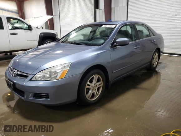 2007 Honda Accord EX с VIN 1HGCM56767A203628, выставлен на аукционе Copart как лот 54379755 с пробегом 106 556 миль миль и Списание • Salvage title. История ставок и продаж доступна на DreamBid. Изображение 1.
