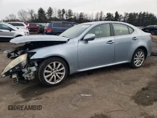 2007 Lexus IS 250 with VIN JTHCK262075014150, listed as a Copart auction lot 43700285 with 191,072 mi miles and Salvage Title. Bid and sale history available at carsss.com. Image 1.