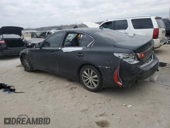 2016 Infiniti Q50 2.0t Premium with VIN JN1CV7ARXGM250582, listed as a Copart auction lot 87458344 with 0 mi miles and Salvage Title. Bid and sale history available at carsss.com. Image 2.