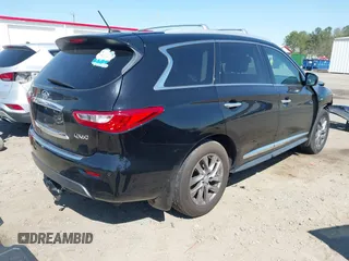 2014 Infiniti QX60 with VIN 5N1AL0MMXEC529207, listed as a IAAI auction lot 41870995 with 111,417 mi miles and . Bid and sale history available at DreamBid. Image 4.