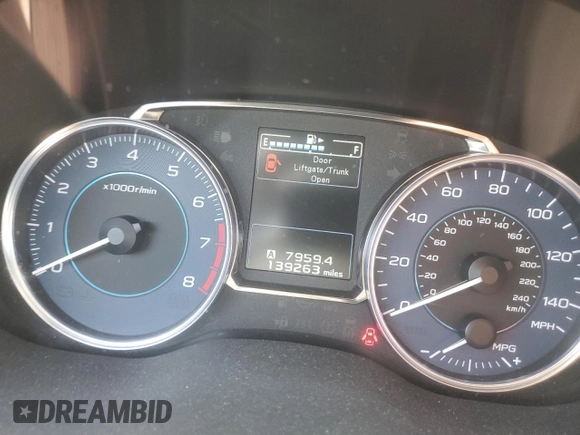 2015 Subaru Crosstrek Limited with VIN JF2GPAMC5F8283642, listed as a Copart auction lot 62424695 with 139,263 mi miles and Salvage title. Bid and sale history available at DreamBid. Image 9.