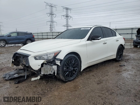 2020 Infiniti Q50 3.0t LUXE with VIN JN1EV7AR6LM250288, listed as a Copart auction lot 47900645 with 37,029 mi miles and Salvage Title. Bid and sale history available at carsss.com. Image 1.