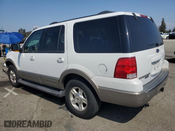 2003 Ford Expedition Eddie Bauer z VIN 1FMFU17L83LA96334, wystawiony jako Copart lot #58755595 z przebiegiem 200 554 mil mil oraz Szkoda całkowita • Salvage title. Historia ofert i sprzedaży dostępna na DreamBid. Obrazek 2.