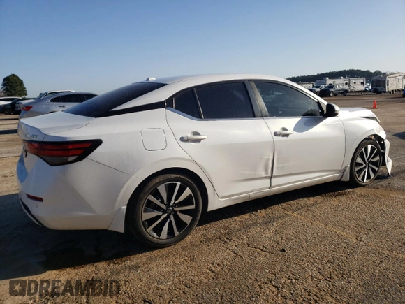 2022 Nissan Sentra SV with VIN 3N1AB8CV9NY211024, listed as a Copart auction lot 48975375 with 53,744 mi miles and Salvage Title. Bid and sale history available at carsss.com. Image 3.