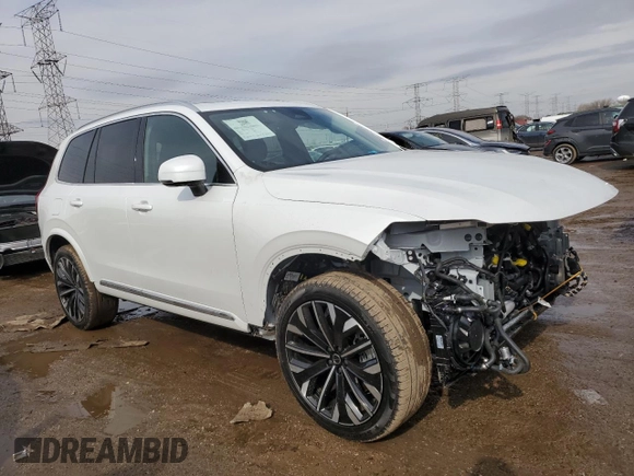 2025 Volvo XC90 with VIN YV4H60PG3S1350513, listed as a Copart auction lot 46712525 with 529 mi miles and Salvage Title. Bid and sale history available at DreamBid. Image 4.