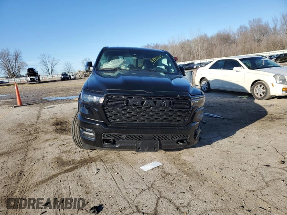 2025 Ram 1500 Big Horn with VIN 1C6SRFFP6SN523235, listed as a Copart auction lot 47814315 with 7,720 mi miles and Salvage Title. Bid and sale history available at carsss.com. Image 5.