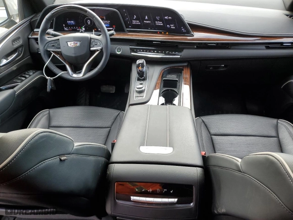 2023 Cadillac Escalade 4WD Premium Luxury with VIN 1GYS4BKL8PR262235, listed as a Copart auction lot 53835495 with 13,982 mi miles and Salvage Title. Bid and sale history available at carsss.com. Image 8.