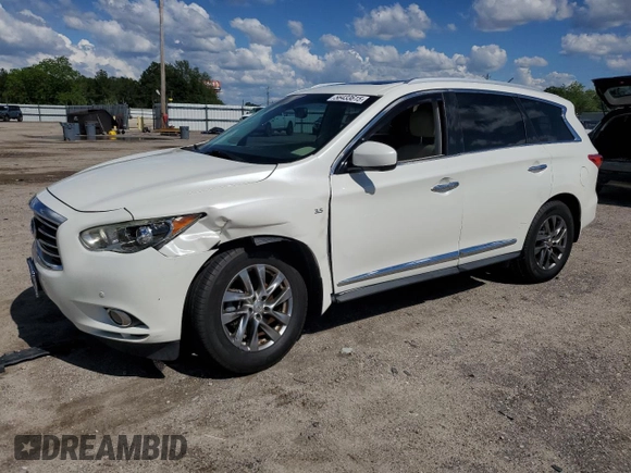 2015 Infiniti QX60 z VIN 5N1AL0MM5FC542030, wystawiony jako Copart lot #56433615 z przebiegiem 77 163 mil mil oraz Szkoda całkowita • Salvage title. Historia ofert i sprzedaży dostępna na DreamBid. Obrazek 1.