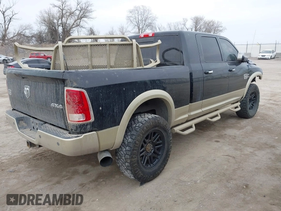 2013 Ram 2500 Longhorn with VIN 3C6UR5PL8DG535266, listed as a IAAI auction lot 41656359 with 202,487 mi miles and . Bid and sale history available at DreamBid. Image 4.