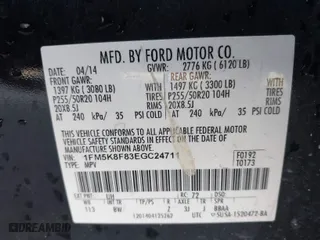2014 Ford Explorer Limited with VIN 1FM5K8F83EGC24711, listed as a IAAI auction lot 41844179 with 164,249 mi miles. Bid and sale history available at carsss.com. Image 9.