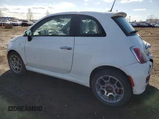2014 FIAT 500 Sport with VIN 3C3CFFBR7ET205565, listed as a Copart auction lot 48123655 with 137,044 mi miles and Salvage Title. Bid and sale history available at carsss.com. Image 2.