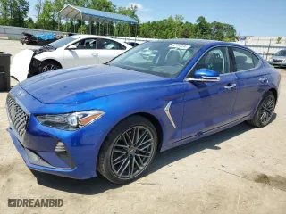 2019 Genesis G70 2.0T Advanced with VIN KMTG44LA1KU014890, listed as a Copart auction lot 52154034 with 41,220 mi miles and Salvage Title. Bid and sale history available at carsss.com. Image 1.