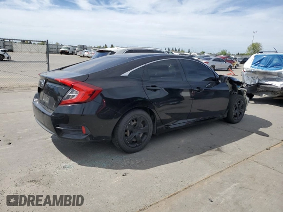 2018 Honda Civic LX with VIN 2HGFC2F54JH523052, listed as a Copart auction lot 52910375 with 147,550 mi miles and Salvage Title. Bid and sale history available at carsss.com. Image 3.