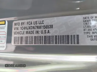 2022 Jeep Wrangler Unlimited Sport with VIN 1C4HJXDN7NW156538, listed as a IAAI auction lot 41526074 with 27,082 mi miles and . Bid and sale history available at DreamBid. Image 9.