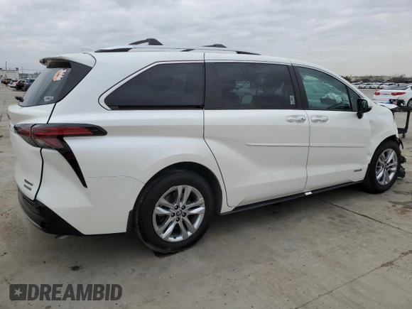 2021 Toyota Sienna Limited with VIN 5TDZRKEC9MS043492, listed as a Copart auction lot 42802965 with 85,190 mi miles and Salvage Title. Bid and sale history available at carsss.com. Image 3.
