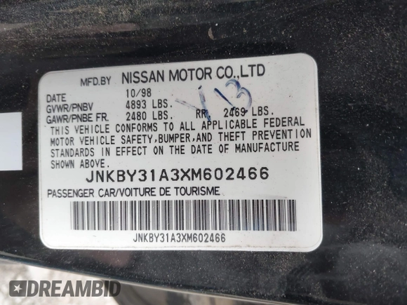 1999 Infiniti Q45 z VIN JNKBY31A3XM602466, wystawiony jako IAAI lot #41721377 z przebiegiem 113 158 mil mil oraz . Historia ofert i sprzedaży dostępna na DreamBid. Obrazek 9.