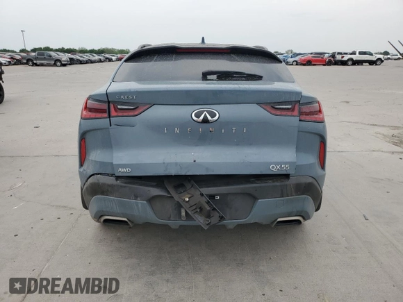 2024 Infiniti QX55 Essential with VIN 3PCAJ5KR6RF108518, listed as a Copart auction lot 53983325 with Not provided miles and Non repairable. Bid and sale history available at DreamBid. Image 6.