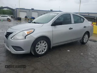 2015 Nissan Versa SV with VIN 3N1CN7AP5FL807681, listed as a Copart auction lot 53857695 with 124,508 mi miles and Salvage Title. Bid and sale history available at carsss.com. Image 1.