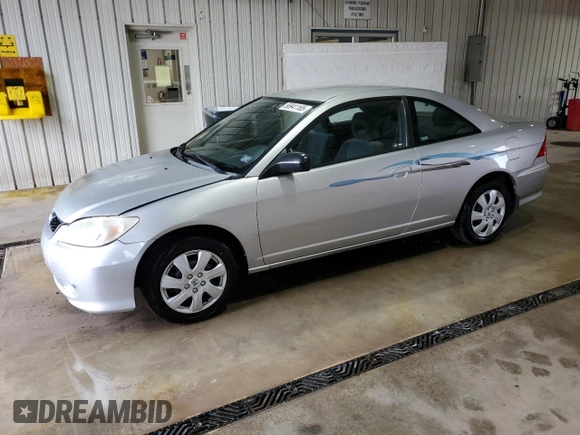 2005 Honda Civic LX with VIN 1HGEM22515L055675, listed as a Copart auction lot 56941165 with 106,010 mi miles and Salvage Title. Bid and sale history available at DreamBid. Image 1.