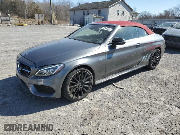 2018 Mercedes-Benz C 43 AMG with VIN WDDWK6EB5JF672965, listed as a Copart auction lot 47957245 with 23,535 mi miles and Salvage title. Bid and sale history available at DreamBid. Image 1.
