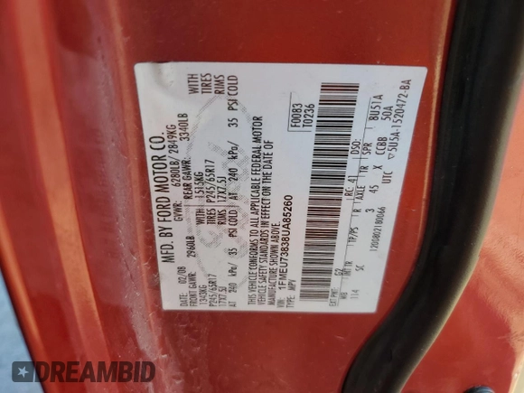2008 Ford Explorer XLT with VIN 1FMEU73838UA85260, listed as a Copart auction lot 46946325 with 241,704 mi miles and Salvage Title. Bid and sale history available at carsss.com. Image 13.