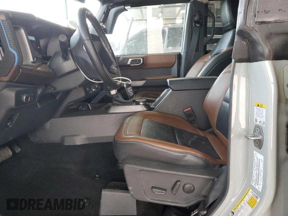 2022 Ford Bronco with VIN 1FMDE5BH1NLB79900, listed as a Copart auction lot 49434105 with 34,331 mi miles and Salvage Title. Bid and sale history available at DreamBid. Image 7.