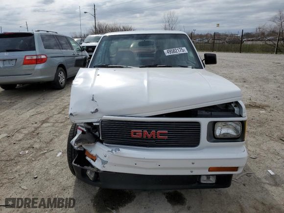 1992 GMC Sonoma with VIN 1GTCS14Z8N8505850, listed as a Copart auction lot 49582175 with 44,301 mi miles and Salvage Title. Bid and sale history available at carsss.com. Image 5.