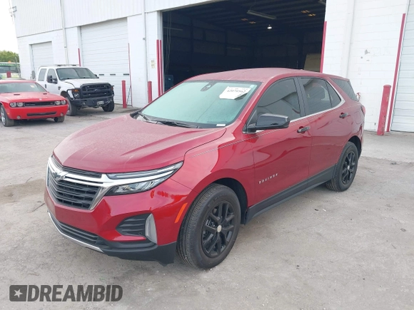 2023 Chevrolet Equinox LT with VIN 3GNAXKEG4PS140354, listed as a IAAI auction lot 42070562 with 17,663 mi miles and . Bid and sale history available at carsss.com. Image 2.