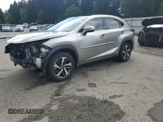 2021 Lexus NX 300h z VIN JTJGJRDZ2M2167458, wystawiony jako Copart lot #57650945 z przebiegiem 14 653 mil mil oraz Szkody całkowita. Historia ofert i sprzedaży dostępna na DreamBid. Obrazek 1.
