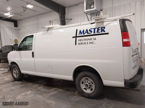2019 GMC Savana Cargo Van with VIN 1GTW7AFG2K1300474, listed as a IAAI auction lot 41601074 with 85,158 mi miles. Bid and sale history available at carsss.com. Image 14.