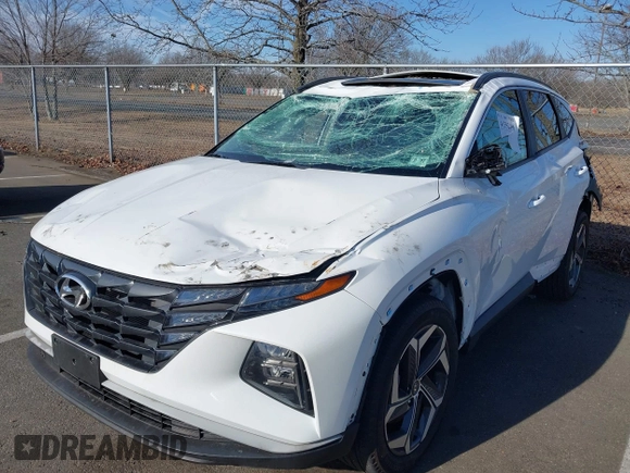 2022 Hyundai Tucson SEL with VIN 5NMJFCAE7NH085117, listed as a IAAI auction lot 41592496 with 16,576 mi miles. Bid and sale history available at carsss.com. Image 6.