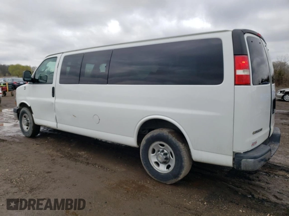 2016 Chevrolet Express Passenger LT with VIN 1GAZGPFG7G1184396, listed as a Copart auction lot 51427105 with 152,008 mi miles and Salvage title. Bid and sale history available at DreamBid. Image 2.