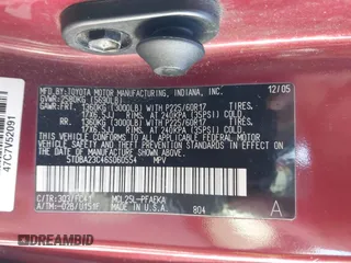 2006 Toyota Sienna LE with VIN 5TDBA23C46S060554, listed as a IAAI auction lot 41791667 with 286,359 mi miles. Bid and sale history available at carsss.com. Image 9.