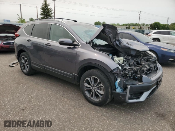 2020 Honda CR-V EX-L z VIN 5J6RW2H87LL019508, wystawiony jako Copart lot #59014035 z przebiegiem 112 061 mil mil oraz Szkoda całkowita • Salvage title. Historia ofert i sprzedaży dostępna na DreamBid. Obrazek 4.
