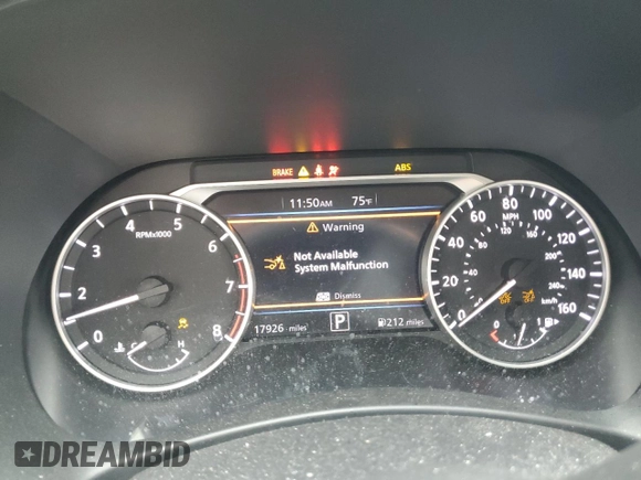 2024 Nissan Sentra SV with VIN 3N1AB8CV6RY219345, listed as a Copart auction lot 66900794 with 17,926 mi miles and Salvage title. Bid and sale history available at DreamBid. Image 9.