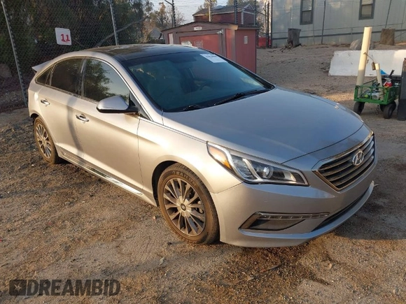 2015 Hyundai Sonata 2.4L Sport with VIN 5NPE34AF4FH019959, listed as a IAAI auction lot 41020000 with 129,535 mi miles. Bid and sale history available at carsss.com. Image 1.
