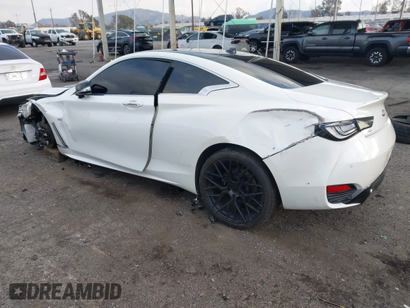 2018 Infiniti Q60 3.0t Luxe with VIN JN1EV7EL7JM392684, listed as a IAAI auction lot 41419590 with 50,418 mi miles and . Bid and sale history available at carsss.com. Image 3.