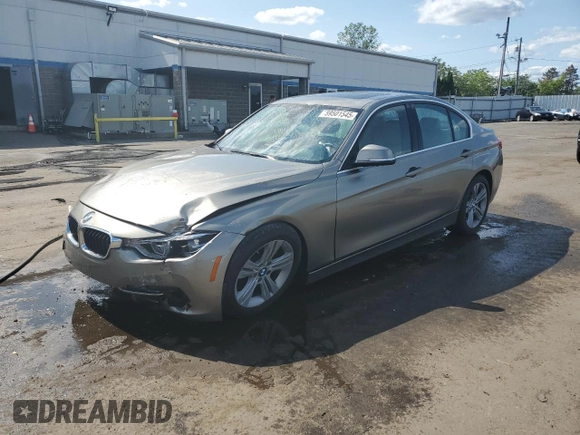 2018 BMW 3 Series 330i xDrive with VIN WBA8D9C54JEM33941, listed as a Copart auction lot 59501545 with 46,016 mi miles and Salvage title. Bid and sale history available at DreamBid. Image 1.