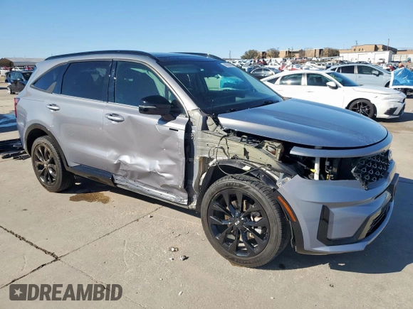2021 Kia Sorento SX Prestige X-Line with VIN 5XYRKDLF3MG009719, listed as a Copart auction lot 48796845 with 76,262 mi miles and Salvage Title. Bid and sale history available at carsss.com. Image 4.