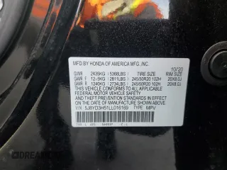 2020 Acura MDX w/Technology Pkg with VIN 5J8YD3H51LL016169, listed as a Copart auction lot 45782465 with 21,057 mi miles and Salvage Title. Bid and sale history available at carsss.com. Image 13.