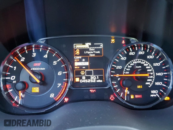 2018 Subaru WRX STI Launch z VIN JF1VA2W64J9832678, wystawiony jako Copart lot #73795644 z przebiegiem 45 252 mil mil oraz Szkoda całkowita • Salvage title. Historia ofert i sprzedaży dostępna na DreamBid. Obrazek 9.
