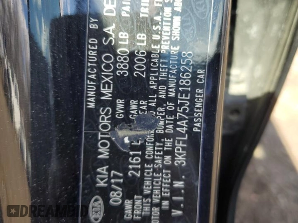2018 Kia Forte LX with VIN 3KPFL4A75JE186258, listed as a Copart auction lot 47041355 with 160,261 mi miles and Salvage Title. Bid and sale history available at carsss.com. Image 12.
