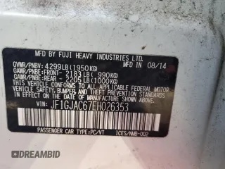 2014 Subaru Impreza Premium z VIN JF1GJAC67EH026353, wystawiony jako Copart lot #49909695 z przebiegiem 119 597 mil mil oraz Czysty tytuł • Clean title. Historia ofert i sprzedaży dostępna na DreamBid. Obrazek 12.