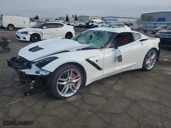 2019 Chevrolet Corvette 1LT with VIN 1G1YA2D74K5117324, listed as a Copart auction lot 86657994 with 0 mi miles and Salvage Title. Bid and sale history available at carsss.com. Image 1.