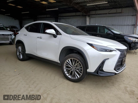 2025 Lexus NX 350 Premium with VIN JTJGGCEZ4S5010472, listed as a Copart auction lot 54560975 with 9,587 mi miles and Salvage title. Bid and sale history available at DreamBid. Image 4.
