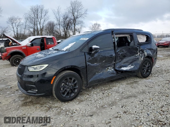 2021 Chrysler Pacifica Limited with VIN 2C4RC3GGXMR603651, listed as a Copart auction lot 87442164 with 65,166 mi miles and Salvage title. Bid and sale history available at DreamBid. Image 1.